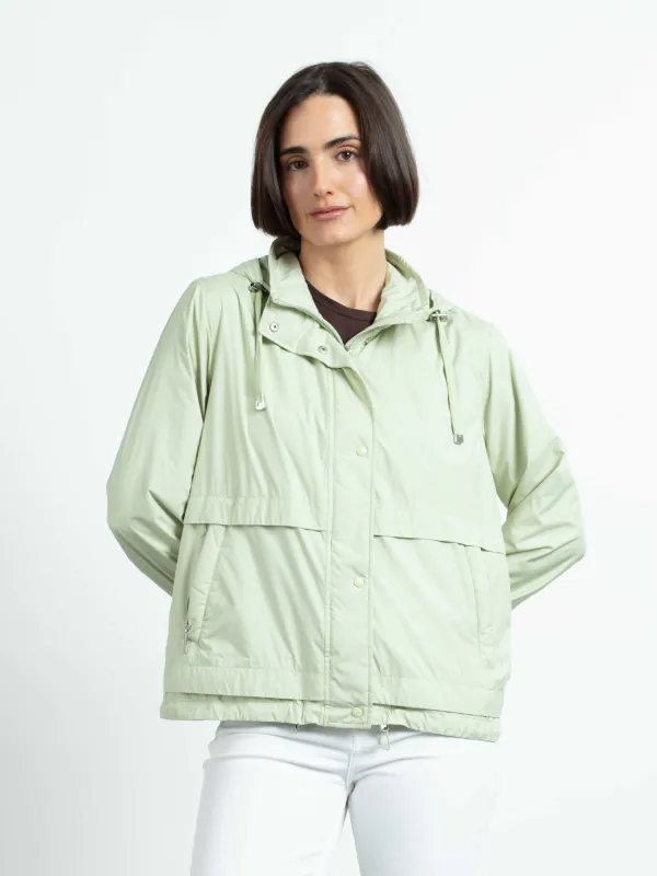 WEGA Green Goose Damenjacke mit Flatterblende Silk-Touch - Recycelte Vegane Jacke in Maigrün